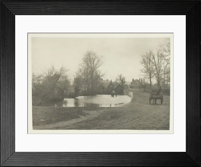 Framed Print : Hoddesdon, Herts, 1880s. Creator: Peter Henry Emerson Framed Print : Hoddesdon, Herts, 1880s. Creator: Peter Henry Emerson