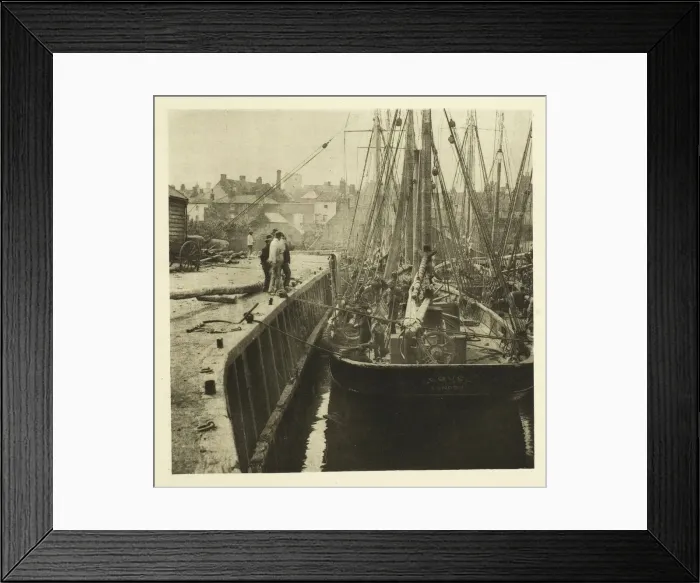 Framed Print : In Dock, 1887. Creator: Peter Henry Emerson