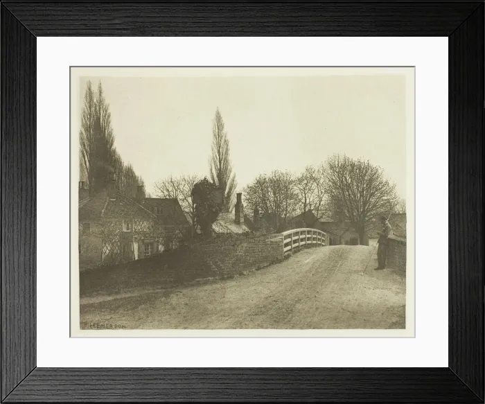 Framed Print : The Crown Inn, Borxbourne, 1880s. Creator: Peter Henry Emerson Framed Print : The Crown Inn, Borxbourne, 1880s. Creator: Peter Henry Emerson