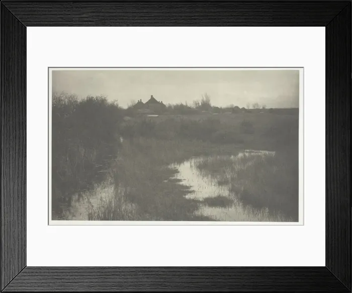 Framed Print : The Fringe of the Marsh, 1886. Creator: Peter Henry Emerson Framed Print : The Fringe of the Marsh, 1886. Creator: Peter Henry Emerson