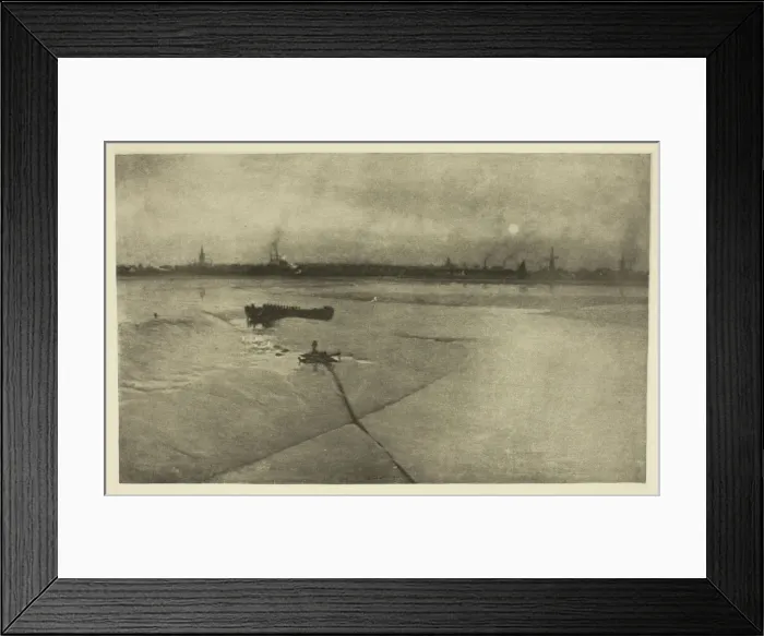 Framed Print : The Last of the Ebb-Great Yarmouth from Breydon, 1887. Creator: Peter Henry Emerson Framed Print : The Last of the Ebb-Great Yarmouth from Breydon, 1887. Creator: Peter Henry Emerson