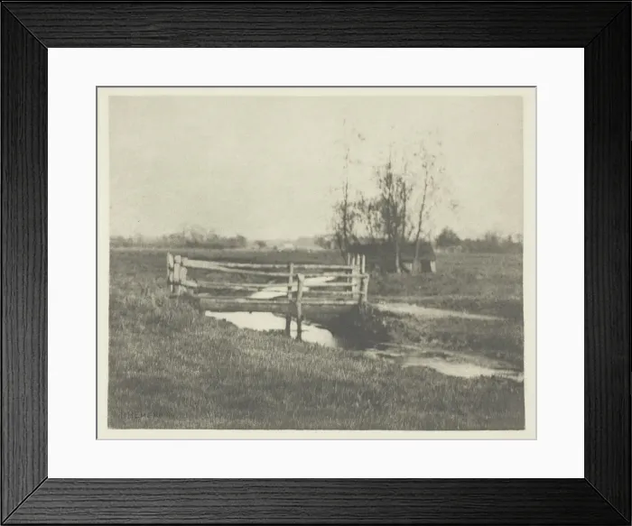 Framed Print : Where Winds the Dike (Norfolk), c. 1883 / 87, printed 1888. Creator: Peter Henry Emerson Framed Print : Where Winds the Dike (Norfolk), c. 1883 / 87, printed 1888. Creator: Peter Henry Emerson