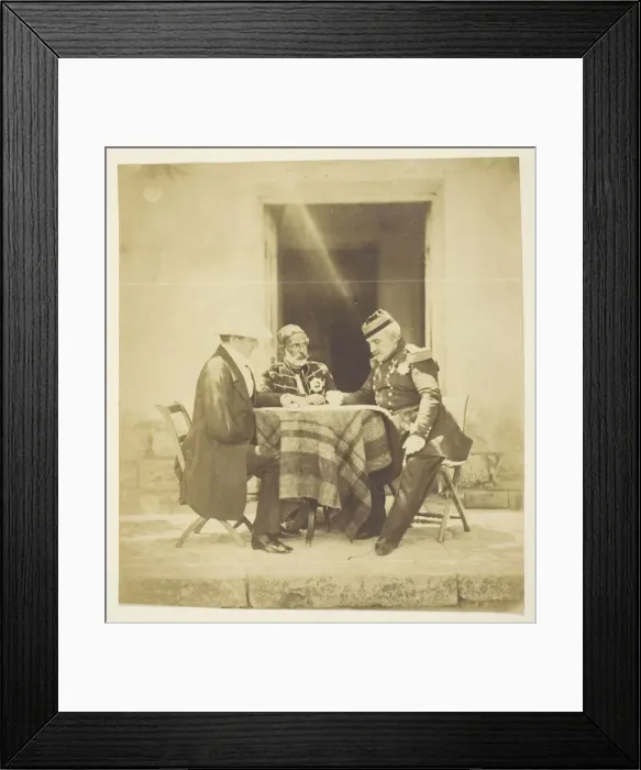 Framed Print : A Council of War: Lord Raglan, Omar Pacha and Pelissier, Taken the eve Before Framed Print : A Council of War: Lord Raglan, Omar Pacha and Pelissier, Taken the eve Before