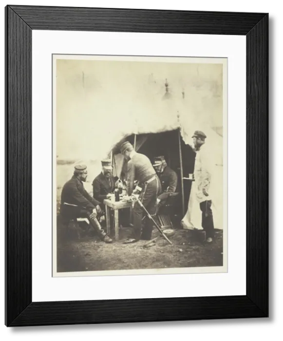 Framed Print : Major General Garrett and Officers of the 46th, 1855. Creator: Roger Fenton Framed Print : Major General Garrett and Officers of the 46th, 1855. Creator: Roger Fenton