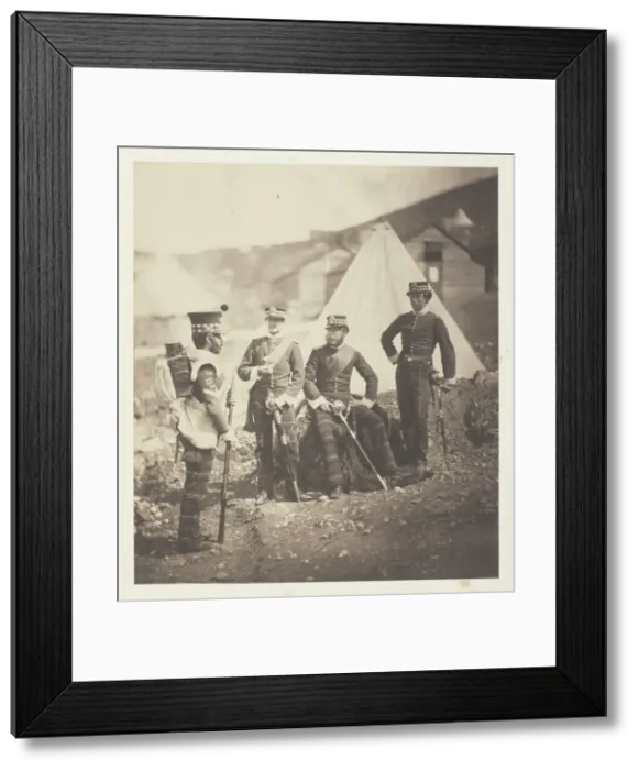 Framed Print : Officers of the 71st Highlanders, 1855. Creator: Roger Fenton Framed Print : Officers of the 71st Highlanders, 1855. Creator: Roger Fenton