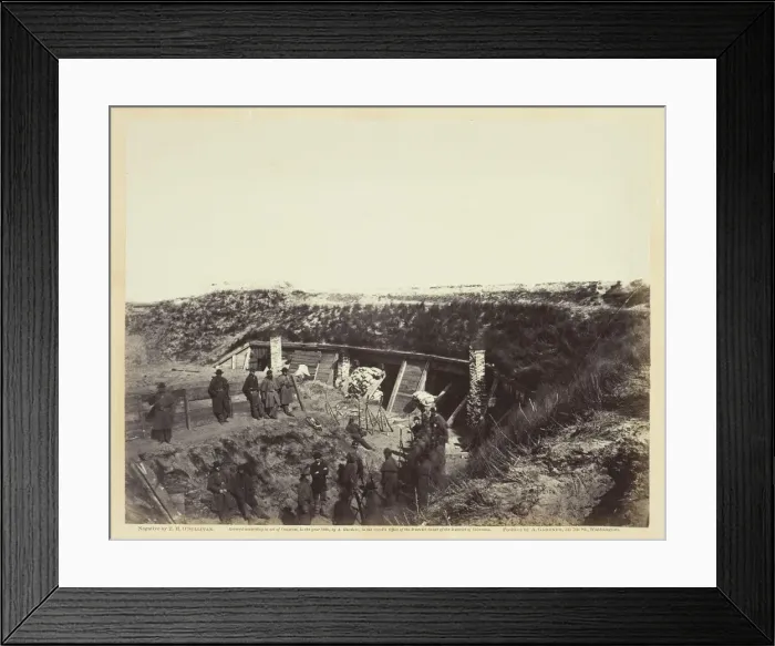 Framed Print : The Pulpit, Fort Fisher, N. C. January 1865. Creator: Alexander Gardner Framed Print : The Pulpit, Fort Fisher, N. C. January 1865. Creator: Alexander Gardner