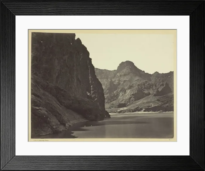 Framed Print : Black Canon, Colorado River, looking below near Camp 7. Explorations in Nevada and Arizona... 1871. Creator: Tim O'Sullivan Framed Print : Black Canon, Colorado River, looking below near Camp 7. Explorations in Nevada and Arizona... 1871. Creator: Tim O'Sullivan