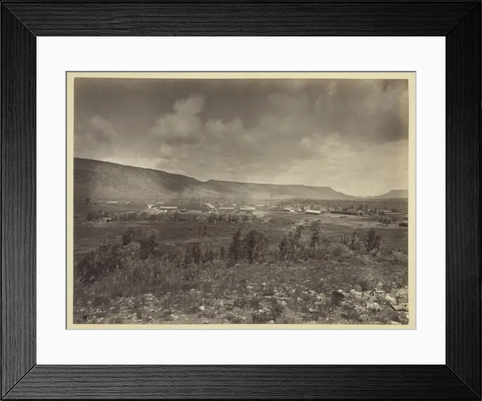 Framed Print : Distant View of Camp Apache, Arizona, 1873. Creator: Tim O Sullivan Framed Print : Distant View of Camp Apache, Arizona, 1873. Creator: Tim O Sullivan