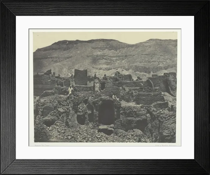 Framed Print : Medinet-Habou, Ruines de la Ville de Papa;Thebes, 1849 / 51, printed 1852 Framed Print : Medinet-Habou, Ruines de la Ville de Papa;Thebes, 1849 / 51, printed 1852