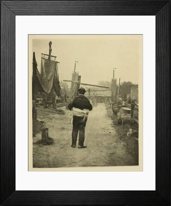 Framed Print : A Rope Walk, 1887. Creator: Peter Henry Emerson Framed Print : A Rope Walk, 1887. Creator: Peter Henry Emerson