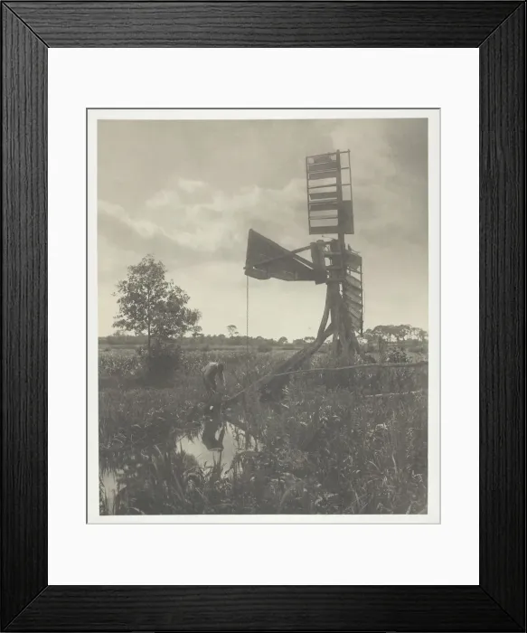 Framed Print : A Ruined Water-Mill, 1886. Creator: Peter Henry Emerson Framed Print : A Ruined Water-Mill, 1886. Creator: Peter Henry Emerson