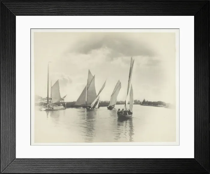 Framed Print : A Sailing Match at Horning, 1885, printed 1886. Creator: Peter Henry Emerson Framed Print : A Sailing Match at Horning, 1885, printed 1886. Creator: Peter Henry Emerson