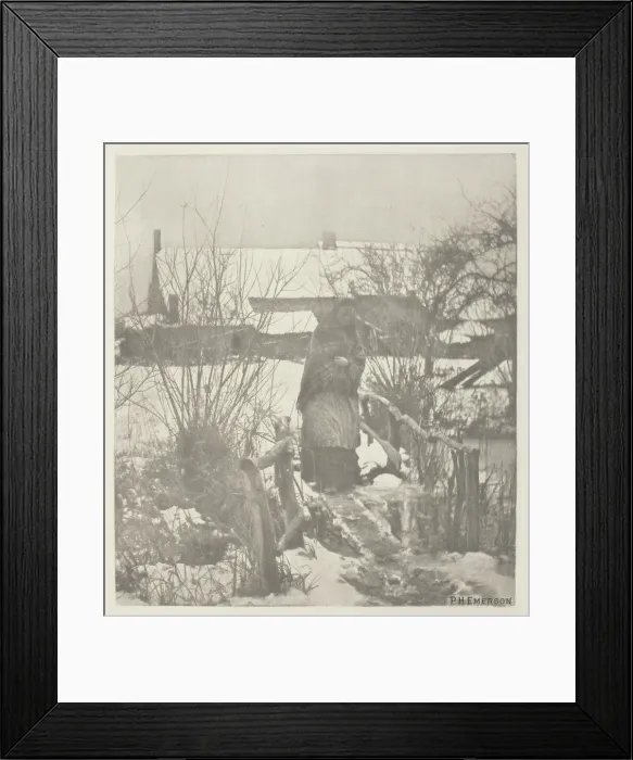 Framed Print : A Slippery Path - Winter Scene (Norfolk), c. 1883 / 87, printed 1888 Framed Print : A Slippery Path - Winter Scene (Norfolk), c. 1883 / 87, printed 1888