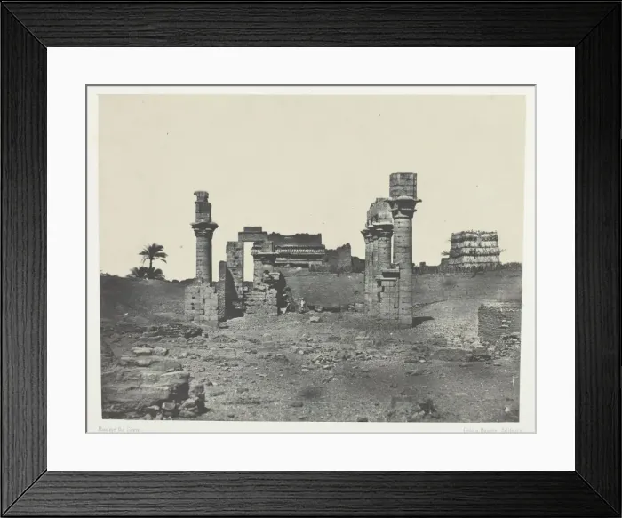 Framed Print : Temple d Hermontis, Haute-Egypte, 1849 / 51, printed 1852. Creator: Maxime du Camp Framed Print : Temple d Hermontis, Haute-Egypte, 1849 / 51, printed 1852. Creator: Maxime du Camp
