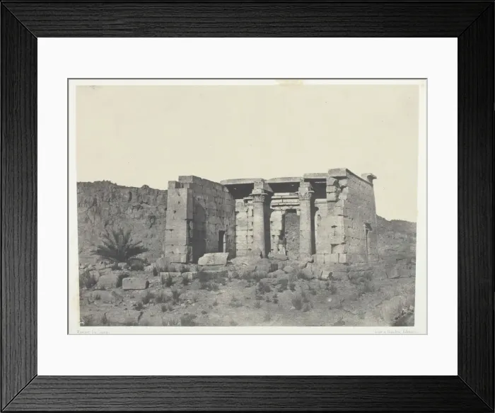 Framed Print : Temple de Tafeh (Ancienne Taphis), Nubie, 1849 / 51, printed 1852. Creator: Maxime du Camp Framed Print : Temple de Tafeh (Ancienne Taphis), Nubie, 1849 / 51, printed 1852. Creator: Maxime du Camp