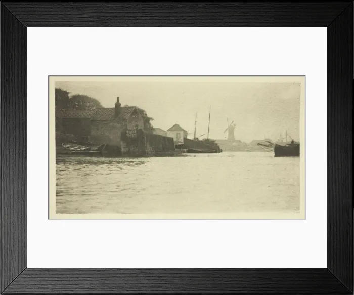 Framed Print : Bound for the North River, 1887. Creator: Peter Henry Emerson Framed Print : Bound for the North River, 1887. Creator: Peter Henry Emerson