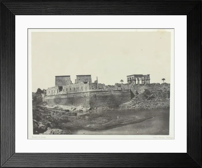 Framed Print : Vue Prise al Angle Sud-Ouest, Philoe;Nubie, 1849 / 51, printed 1852 Framed Print : Vue Prise al Angle Sud-Ouest, Philoe;Nubie, 1849 / 51, printed 1852