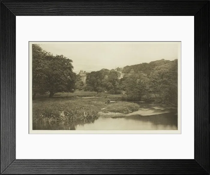 Framed Print : Haddon Hall, From the Meadows, 1880s. Creator: Peter Henry Emerson Framed Print : Haddon Hall, From the Meadows, 1880s. Creator: Peter Henry Emerson