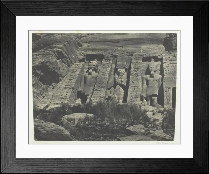 Framed Print : Ibsamboul, Partie Meridionale Du Speos D Hathor;Nubie, 1849 / 51, printed 1852 Framed Print : Ibsamboul, Partie Meridionale Du Speos D Hathor;Nubie, 1849 / 51, printed 1852