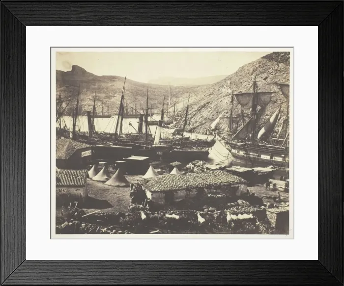 Framed Print : Cossack Bay, Balaklava, 1855. Creator: Roger Fenton Framed Print : Cossack Bay, Balaklava, 1855. Creator: Roger Fenton