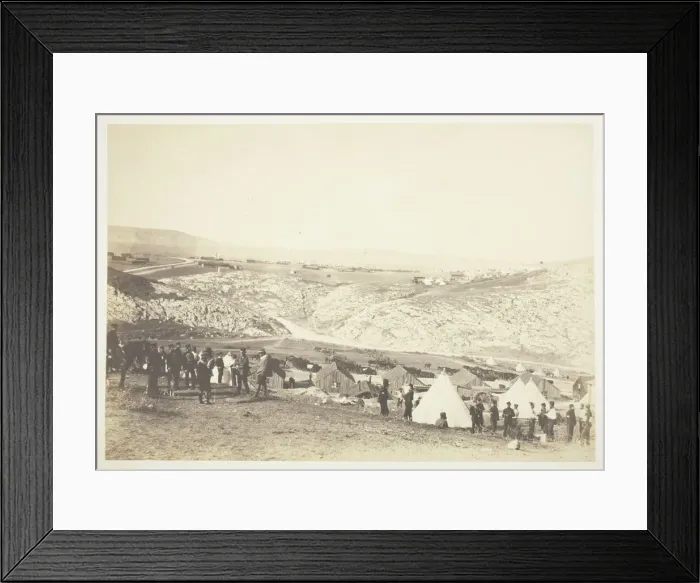 Framed Print : Encampment of Horse Artillery, 1855. Creator: Roger Fenton Framed Print : Encampment of Horse Artillery, 1855. Creator: Roger Fenton