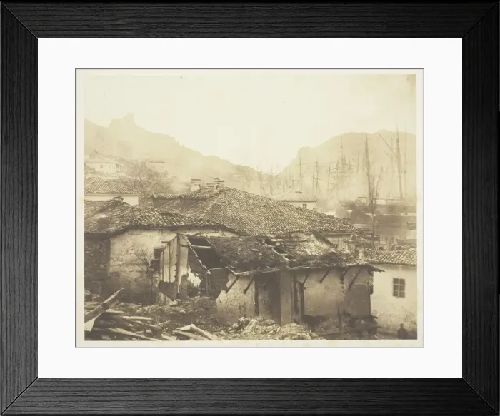 Framed Print : Cottages at Balaklava, 1855. Creator: Roger Fenton Framed Print : Cottages at Balaklava, 1855. Creator: Roger Fenton