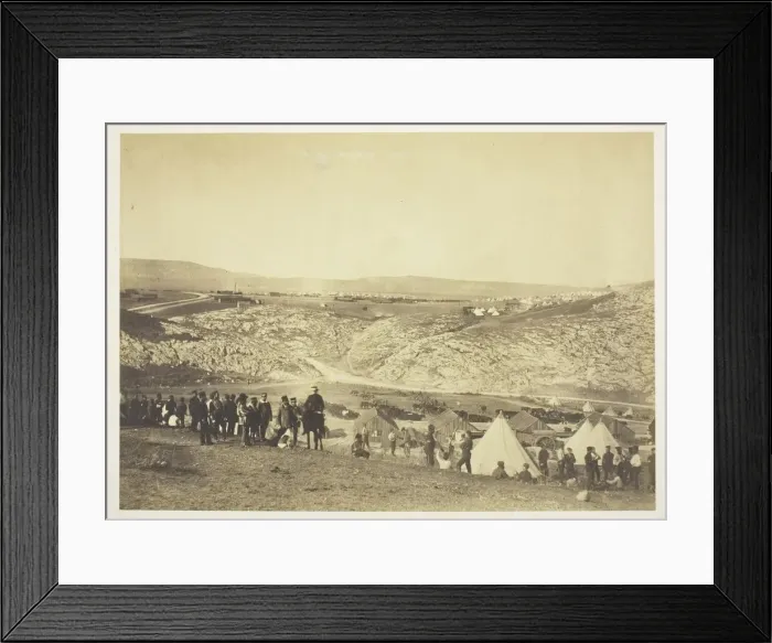 Framed Print : Encampment of Horse Artillery, 1855. Creator: Roger Fenton Framed Print : Encampment of Horse Artillery, 1855. Creator: Roger Fenton