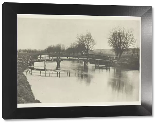 Footbridge Near Chestnut, 1880s. Creator: Peter Henry Emerson