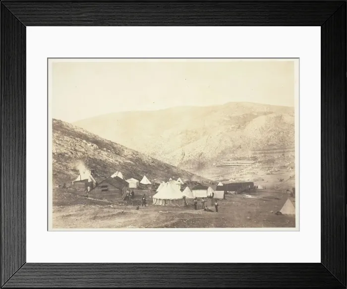 Framed Print : Encampment of the 71st Regiment, 1855. Creator: Roger Fenton Framed Print : Encampment of the 71st Regiment, 1855. Creator: Roger Fenton