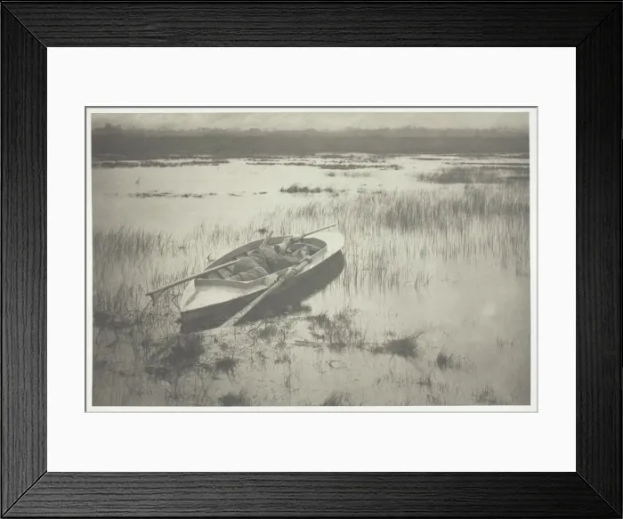 Framed Print : Gunner Working Up to Fowl, 1886. Creator: Peter Henry Emerson Framed Print : Gunner Working Up to Fowl, 1886. Creator: Peter Henry Emerson