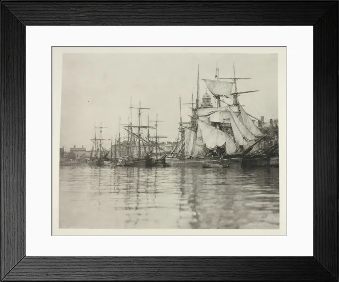 Framed Print : Great Yarmouth Harbour, 1887. Creator: Peter Henry Emerson Framed Print : Great Yarmouth Harbour, 1887. Creator: Peter Henry Emerson