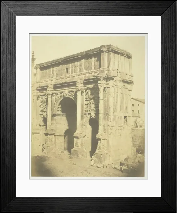 Framed Print : Arch of Septimius Severus, c. 1857. Creator: Robert MacPherson Framed Print : Arch of Septimius Severus, c. 1857. Creator: Robert MacPherson