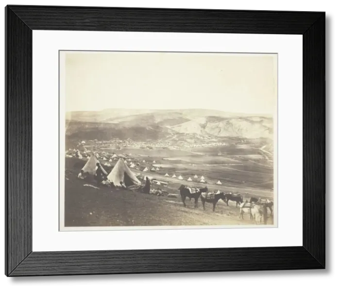 Framed Print : Cavalry Camp, Balaklava, 1855. Creator: Roger Fenton Framed Print : Cavalry Camp, Balaklava, 1855. Creator: Roger Fenton