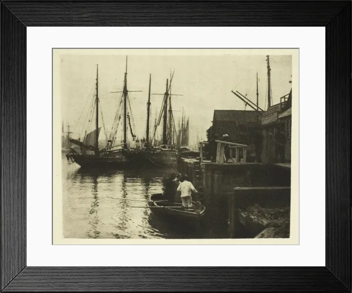 Framed Print : The Ferry, 1887. Creator: Peter Henry Emerson Framed Print : The Ferry, 1887. Creator: Peter Henry Emerson
