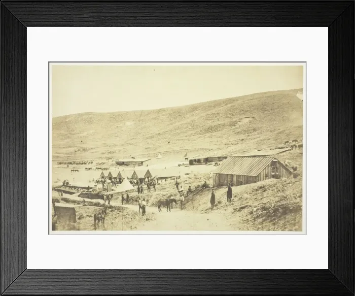 Framed Print : Camp of the 4th Light Dragoons, 1855. Creator: Roger Fenton Framed Print : Camp of the 4th Light Dragoons, 1855. Creator: Roger Fenton