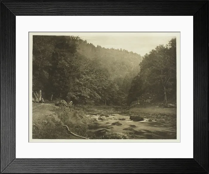Framed Print : In Dove Dale (Staffordshire Side), 1880s. Creator: Peter Henry Emerson Framed Print : In Dove Dale (Staffordshire Side), 1880s. Creator: Peter Henry Emerson