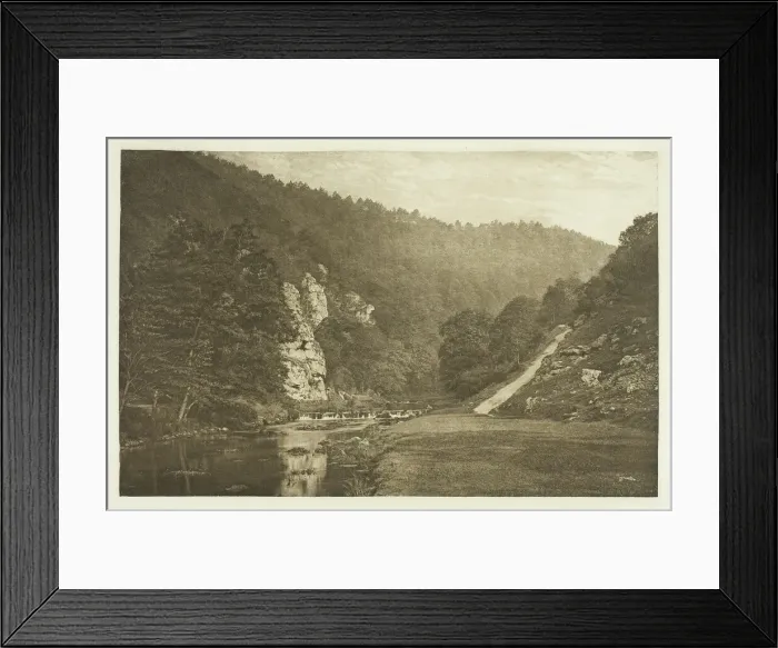 Framed Print : In Dove Dale, 1880s. Creator: Peter Henry Emerson Framed Print : In Dove Dale, 1880s. Creator: Peter Henry Emerson