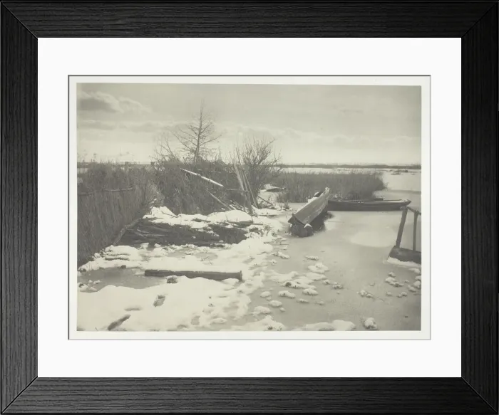 Framed Print : The First Frost, 1886. Creator: Peter Henry Emerson Framed Print : The First Frost, 1886. Creator: Peter Henry Emerson