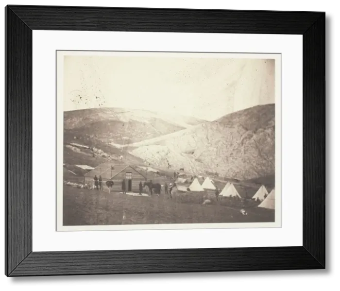 Framed Print : Camp of the 4th Dragoon Guards, near Karyni, 1855. Creator: Roger Fenton