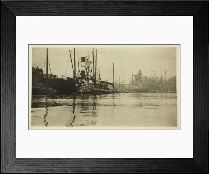 Framed Print : In Harbour, 1887. Creator: Peter Henry Emerson Framed Print : In Harbour, 1887. Creator: Peter Henry Emerson