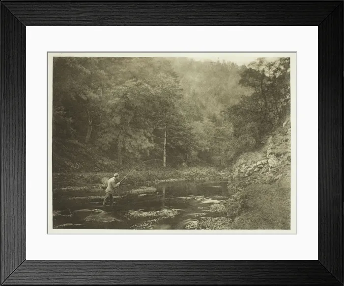 Framed Print : In Dove Dale. Habet!, 1880s. Creator: Peter Henry Emerson Framed Print : In Dove Dale. Habet!, 1880s. Creator: Peter Henry Emerson