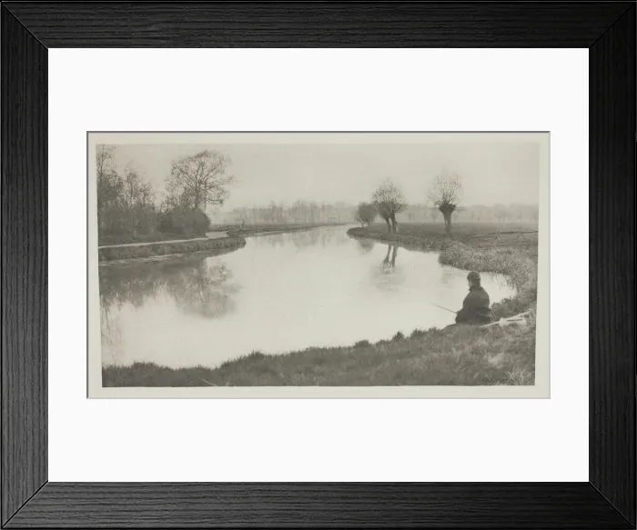 Framed Print : The Black Pool, Near Hoddesdon, 1880s. Creator: Peter Henry Emerson Framed Print : The Black Pool, Near Hoddesdon, 1880s. Creator: Peter Henry Emerson