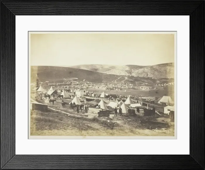 Framed Print : Camp of the 5th Dragoon Guards, 1855. Creator: Roger Fenton Framed Print : Camp of the 5th Dragoon Guards, 1855. Creator: Roger Fenton