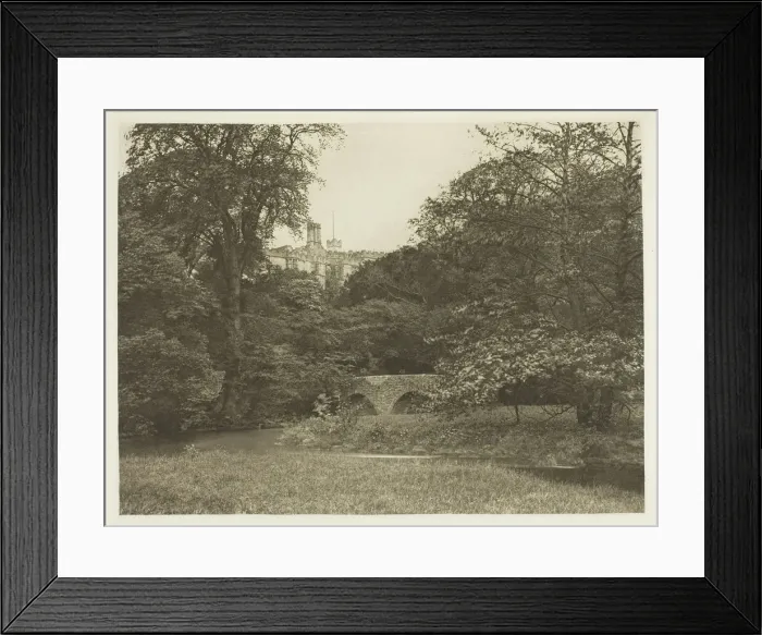 Framed Print : Lady Dorothys Bridge, Haddon Hall, 1880s. Creator: Peter Henry Emerson Framed Print : Lady Dorothys Bridge, Haddon Hall, 1880s. Creator: Peter Henry Emerson