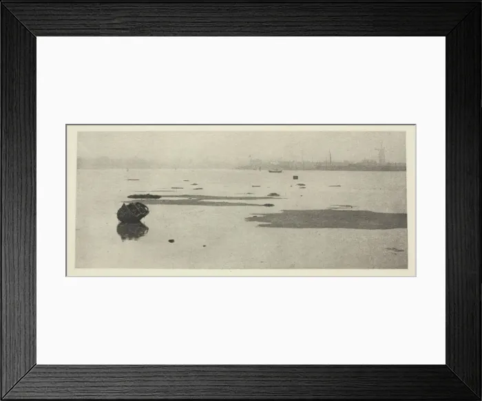 Framed Print : Low Water on Breydon, 1887. Creator: Peter Henry Emerson Framed Print : Low Water on Breydon, 1887. Creator: Peter Henry Emerson