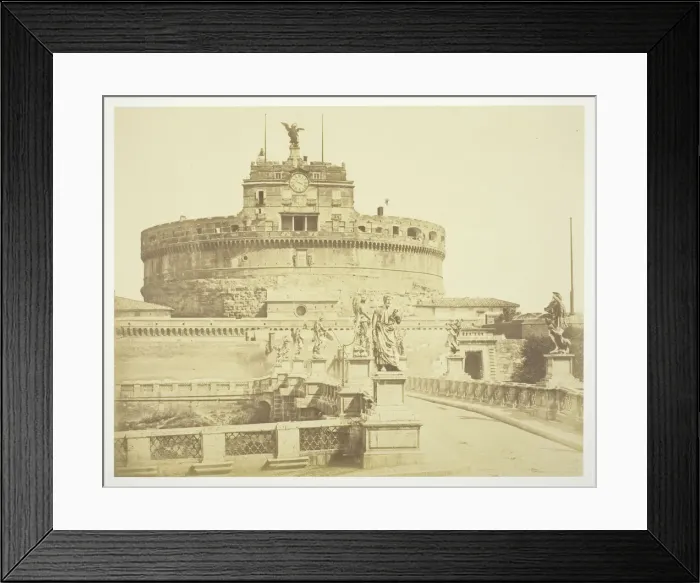 Framed Print : Untitled (Round Building with Clock), c. 1857. Creator: Robert MacPherson Framed Print : Untitled (Round Building with Clock), c. 1857. Creator: Robert MacPherson
