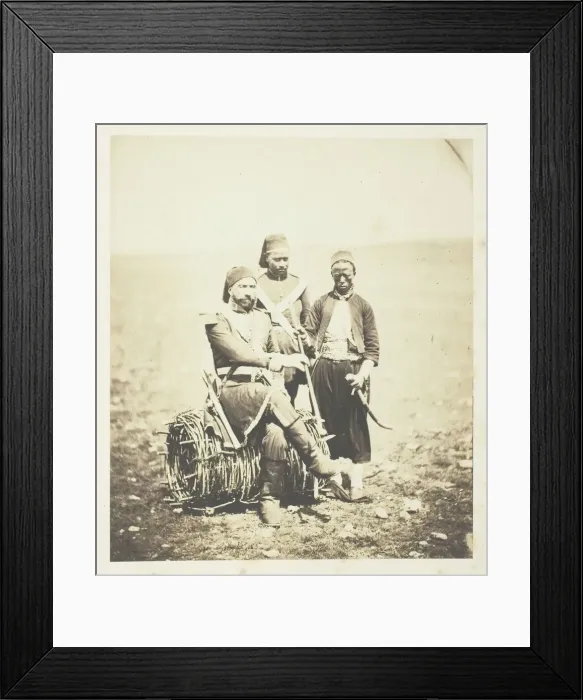 Framed Print : Ismail Pacha and Attendants, 1855. Creator: Roger Fenton Framed Print : Ismail Pacha and Attendants, 1855. Creator: Roger Fenton