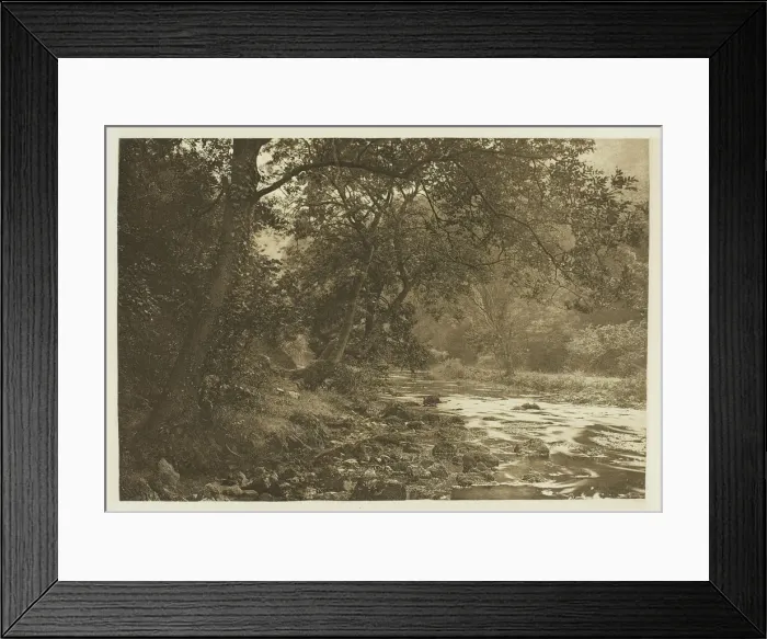 Framed Print : Near Reynards Cave, Dove Dale, 1880s. Creator: Peter Henry Emerson Framed Print : Near Reynards Cave, Dove Dale, 1880s. Creator: Peter Henry Emerson