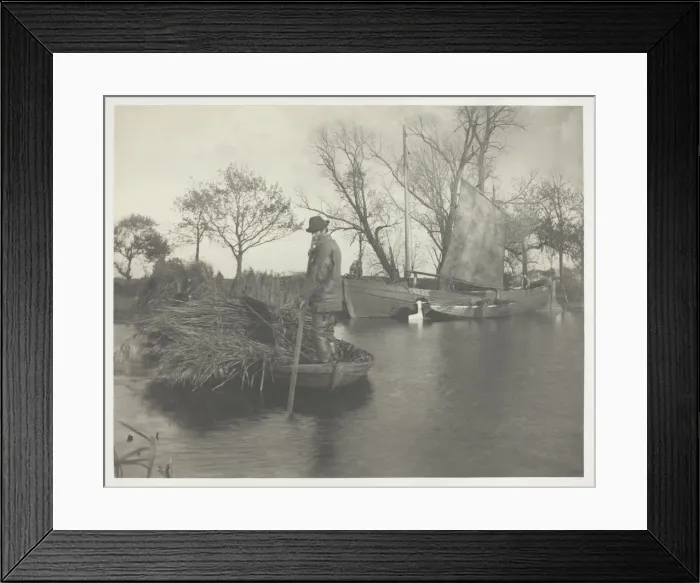 Framed Print : The Gladdon-Cutters Return, 1886. Creator: Peter Henry Emerson Framed Print : The Gladdon-Cutters Return, 1886. Creator: Peter Henry Emerson