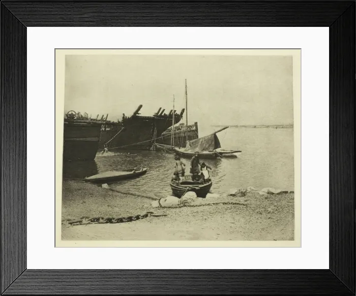 Framed Print : Old Hulks, 1887. Creator: Peter Henry Emerson Framed Print : Old Hulks, 1887. Creator: Peter Henry Emerson